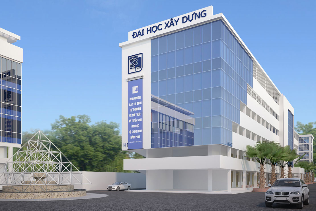 Cải tạo mặt đứng giảng đường – Đại Học Xây dựng